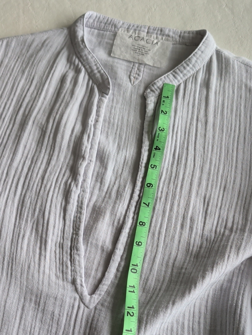 Acacia Swimwear Long Sleeve Light Blue Gray Tunic Dress Women's Size M / L - Picture 5 of 9